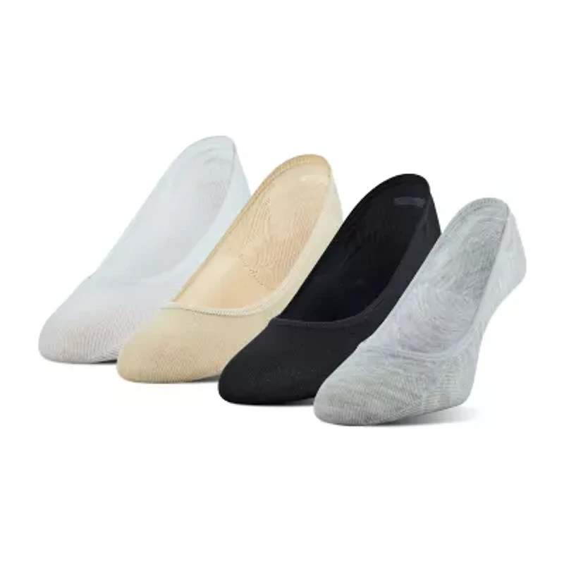 Peds Low Cut Womens Multi-Pack 4 Pair Liner Socks