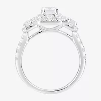 Limited Quantities! Womens 1 3/4 CT. T.W. Natural White Diamond 14K White Gold Side Stone 3-Stone Engagement Ring