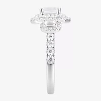 Limited Quantities! Womens 1 3/4 CT. T.W. Natural White Diamond 14K White Gold Side Stone 3-Stone Engagement Ring