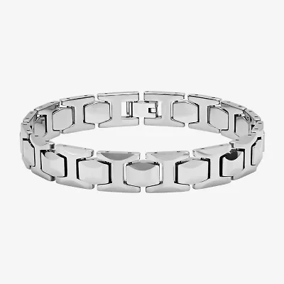 Mens Tungsten Carbide Link Bracelet