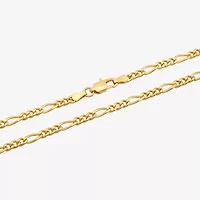 Mens Yellow Stainless Steel Figaro Chain Necklace