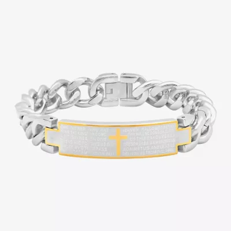 Mens Stainless Steel ID Bracelet