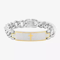 Mens Stainless Steel ID Bracelet