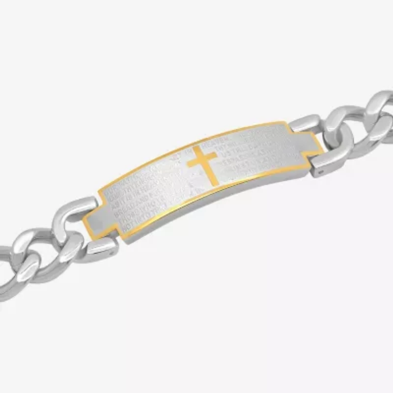 Mens Stainless Steel ID Bracelet