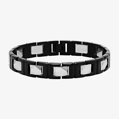 Mens Stainless Steel Solid 8 / Inch Link Bracelet