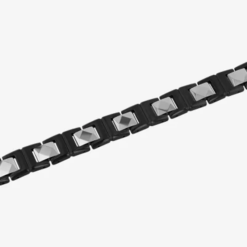 Mens Stainless Steel Solid 8 / Inch Link Bracelet