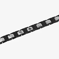 Mens Stainless Steel Solid 8 / Inch Link Bracelet