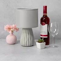 All the Rages Simple Designs Textured Pastel Ceramic Table Lamp