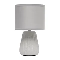 All the Rages Simple Designs Textured Pastel Ceramic Table Lamp