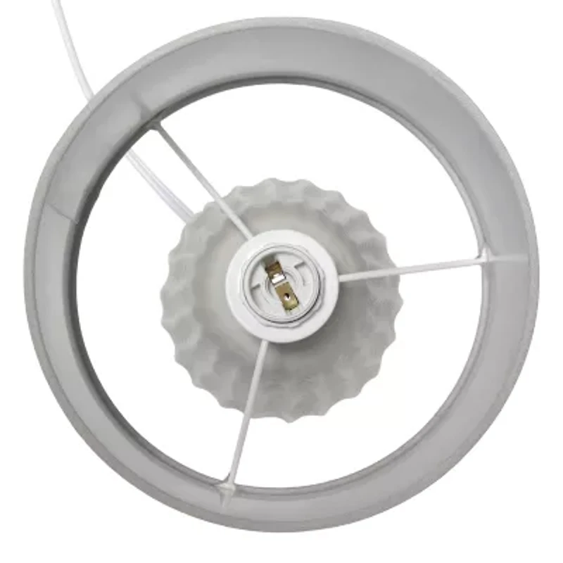 All the Rages Simple Designs Textured Pastel Ceramic Table Lamp