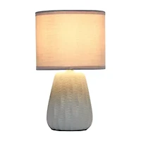 All the Rages Simple Designs Textured Pastel Ceramic Table Lamp