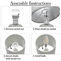 All the Rages Simple Designs Textured Pastel Ceramic Table Lamp