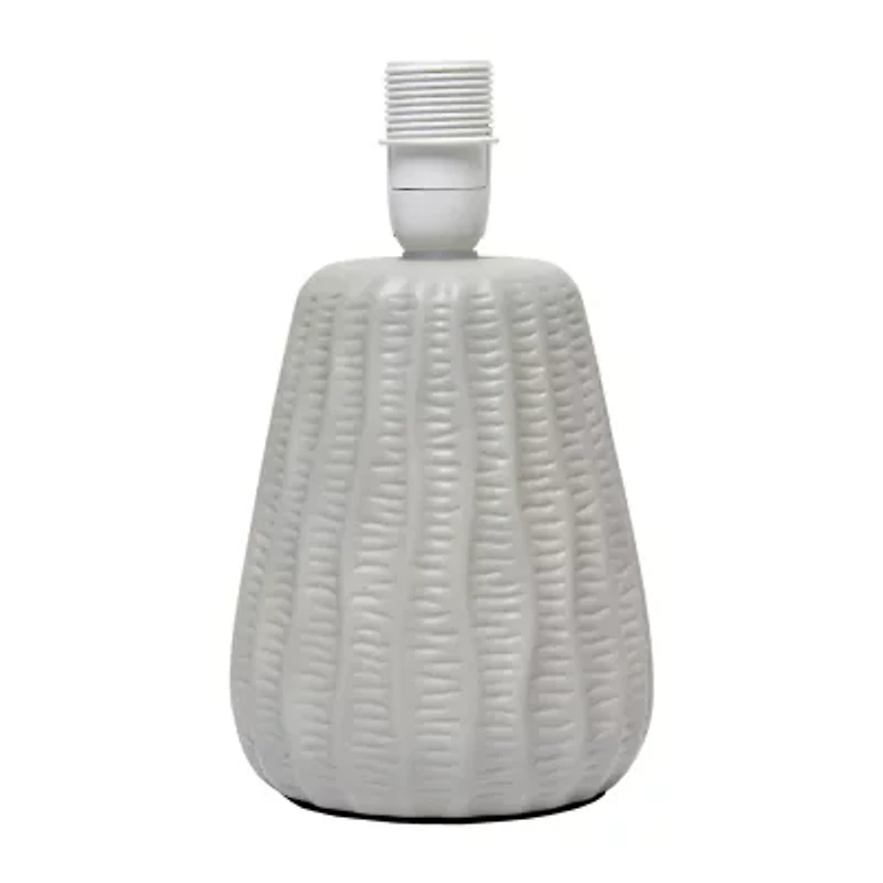 All the Rages Simple Designs Textured Pastel Ceramic Table Lamp