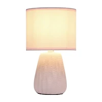 All the Rages Simple Designs Textured Pastel Ceramic Table Lamp