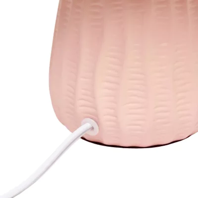 All the Rages Simple Designs Textured Pastel Ceramic Table Lamp