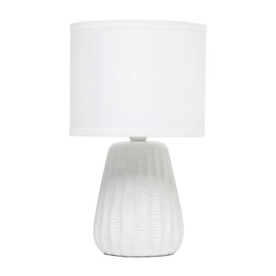 All the Rages Simple Designs Textured Pastel Ceramic Table Lamp