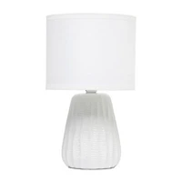 All the Rages Simple Designs Textured Pastel Ceramic Table Lamp