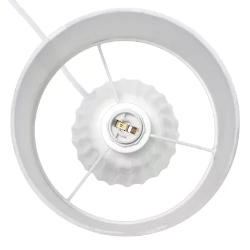 All the Rages Simple Designs Textured Pastel Ceramic Table Lamp