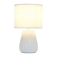 All the Rages Simple Designs Textured Pastel Ceramic Table Lamp