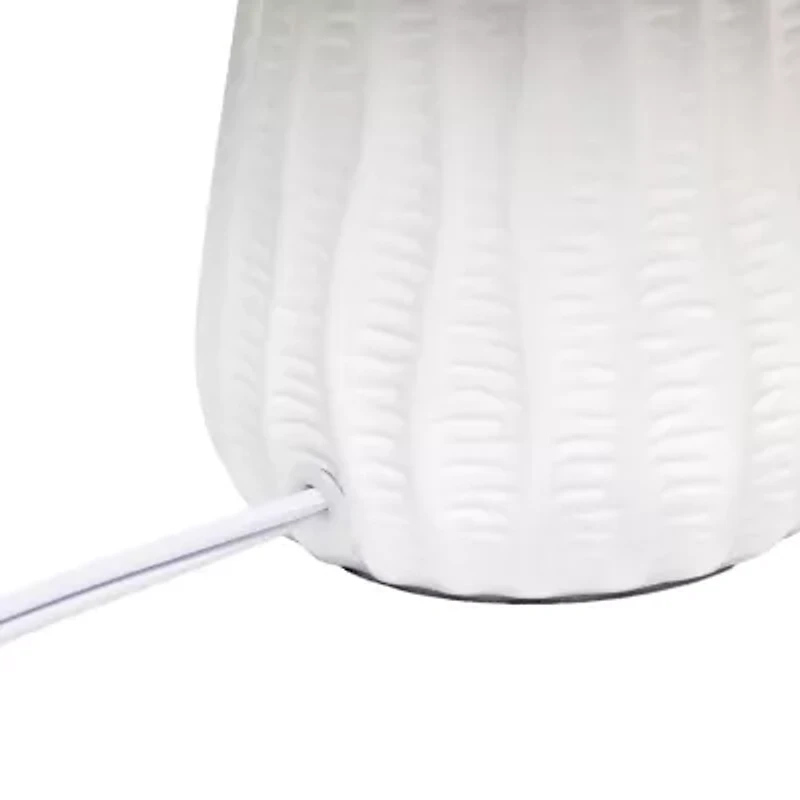All the Rages Simple Designs Textured Pastel Ceramic Table Lamp