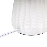 All the Rages Simple Designs Textured Pastel Ceramic Table Lamp