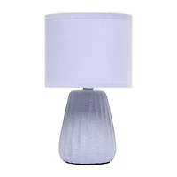 All the Rages Simple Designs Textured Pastel Ceramic Table Lamp