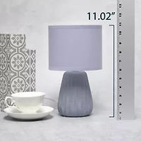 All the Rages Simple Designs Textured Pastel Ceramic Table Lamp
