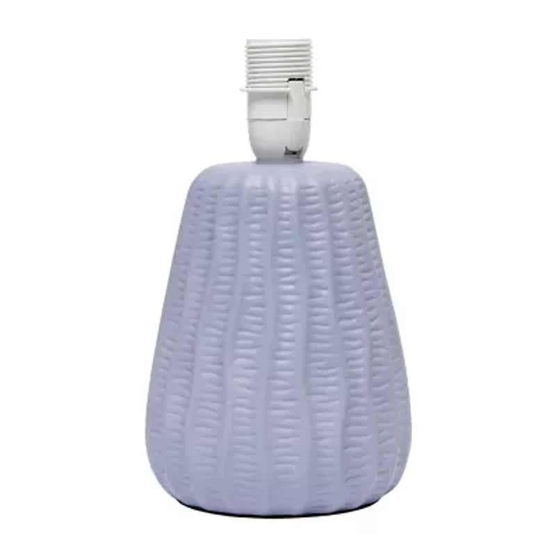 All the Rages Simple Designs Textured Pastel Ceramic Table Lamp