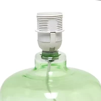 All the Rages Simple Designs Fabric Shade Glass Table Lamp