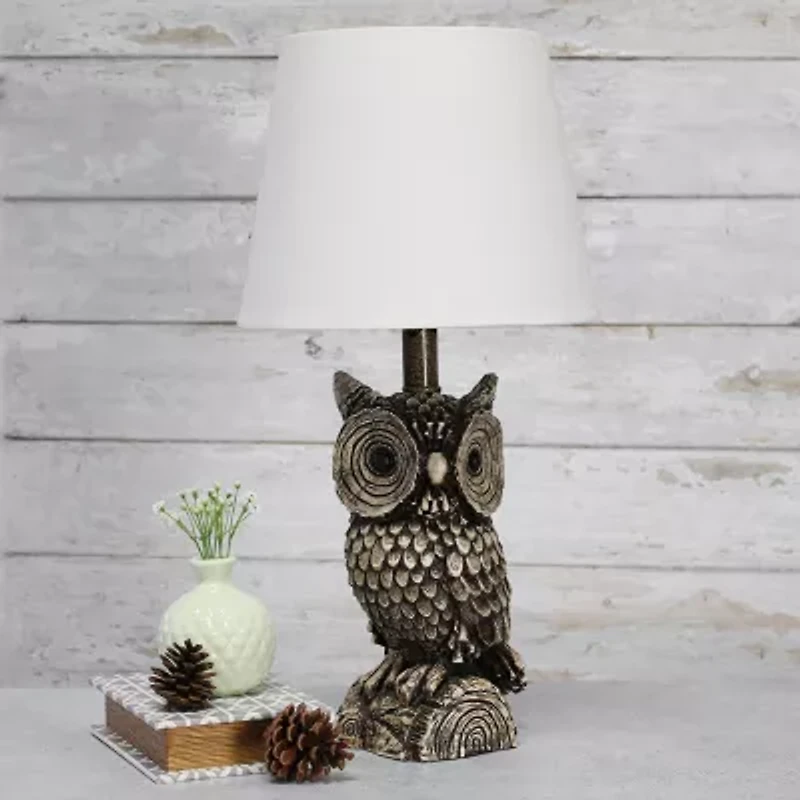 All the Rages Simple Designs Gazing Night Owl Table Lamp