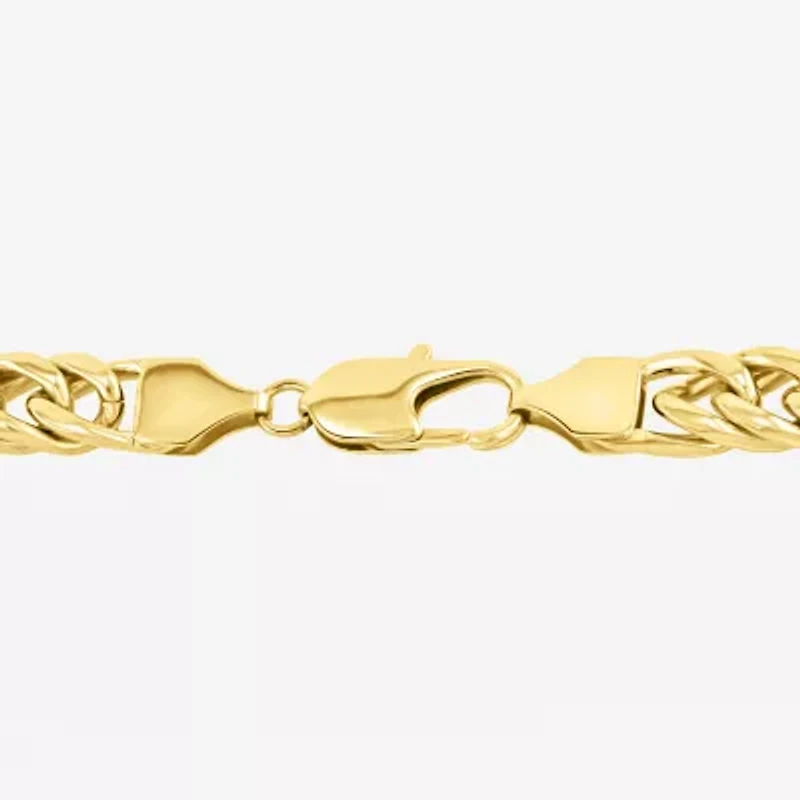 Men's Yellow Stainless Steel Solid Curb Chain Necklace