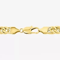 Men's Yellow Stainless Steel Solid Curb Chain Necklace