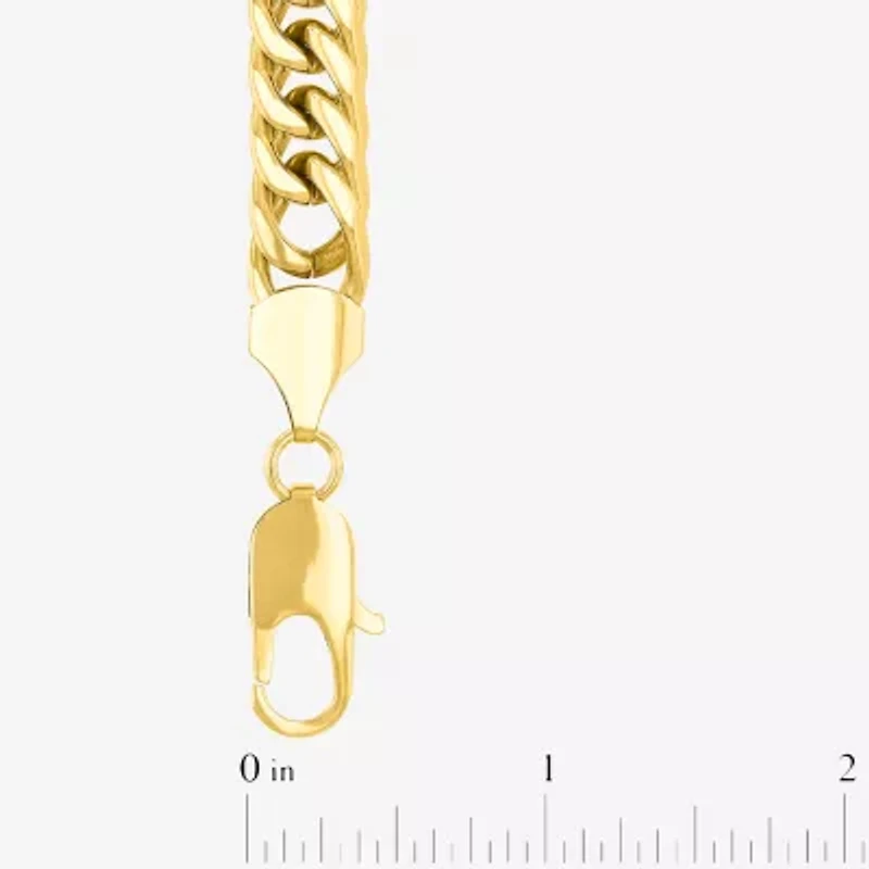 Men's Yellow Stainless Steel Solid Curb Chain Necklace