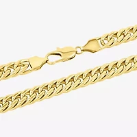 Men's Yellow Stainless Steel Solid Curb Chain Necklace