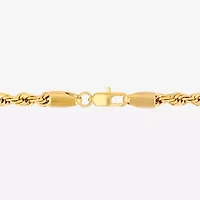 Men's Yellow Stainless Steel Solid Rope Chain Necklace