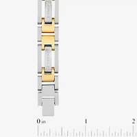 Stainless Steel 1/7 CT. T.W. Natural White Diamond 8 1/2 Inch Solid Link Chain Bracelet