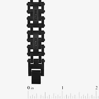 Stainless Steel 1/7 CT. T.W. Natural White Diamond 8 1/2 Inch Solid Link Link Bracelet