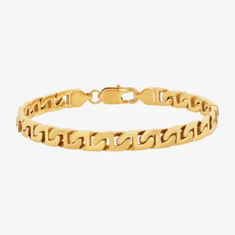 Mens Stainless Steel 8 3/4 Inch Link Bracelet