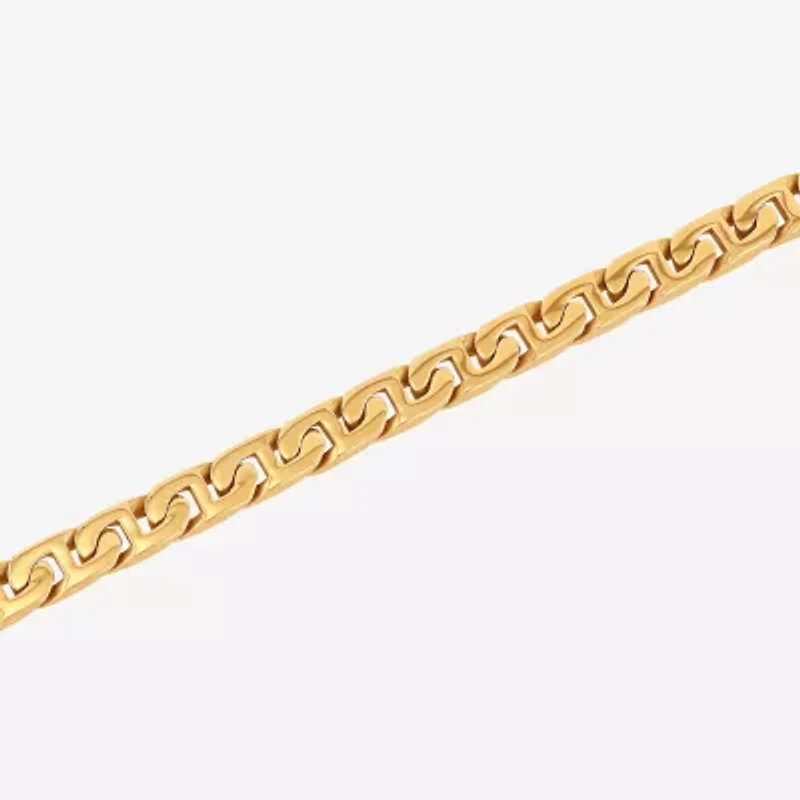 Mens Stainless Steel 8 3/4 Inch Link Bracelet