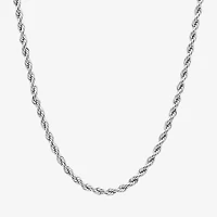 Mens Rope Stainless Steel Chain Necklace