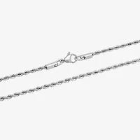 Mens Rope Stainless Steel Chain Necklace