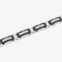 Stainless Steel (G-H / I1) 3/8 CT. T.W. Lab Grown White Diamond Solid Link Bracelet