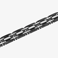 Mens 1/2 CT. T.W.Lab-Grown (G-H / I1) Diamond Stainless Steel 8 1/2 Inch Link Bracelet