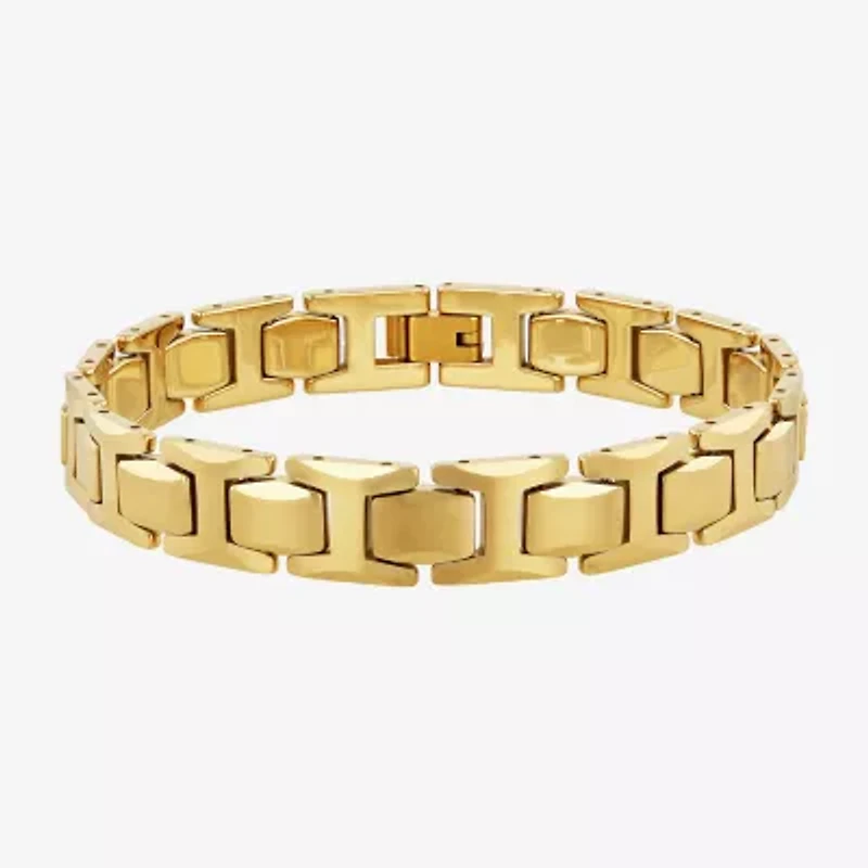 Mens Tungsten Solid Link Bracelet