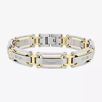 Mens Stainless Steel Solid 8 1/2 Inch Link Bracelet