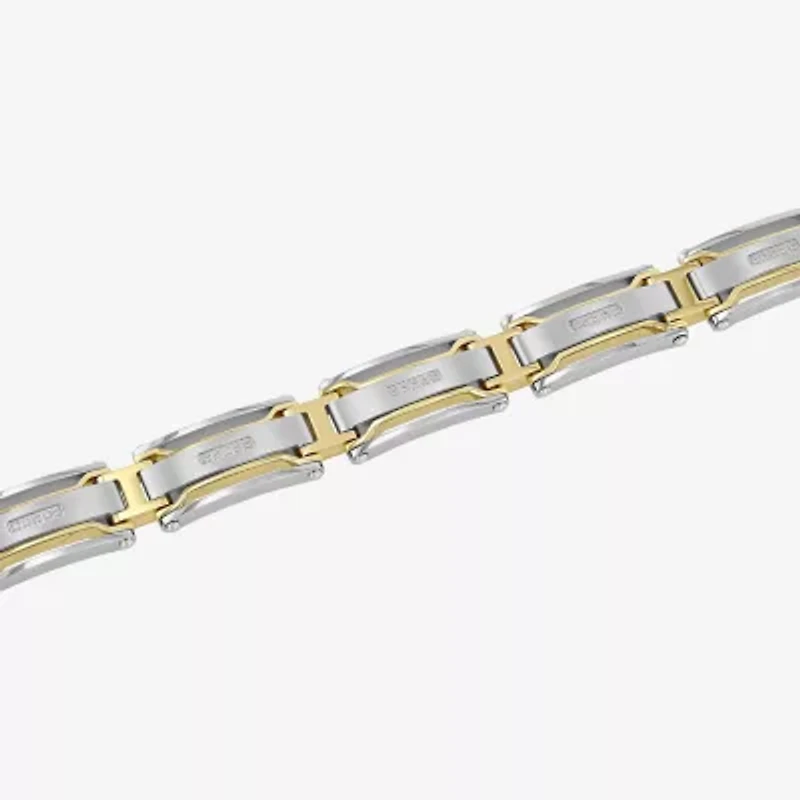 Mens Stainless Steel Solid 8 1/2 Inch Link Bracelet