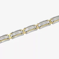 Mens Stainless Steel Solid 8 1/2 Inch Link Bracelet