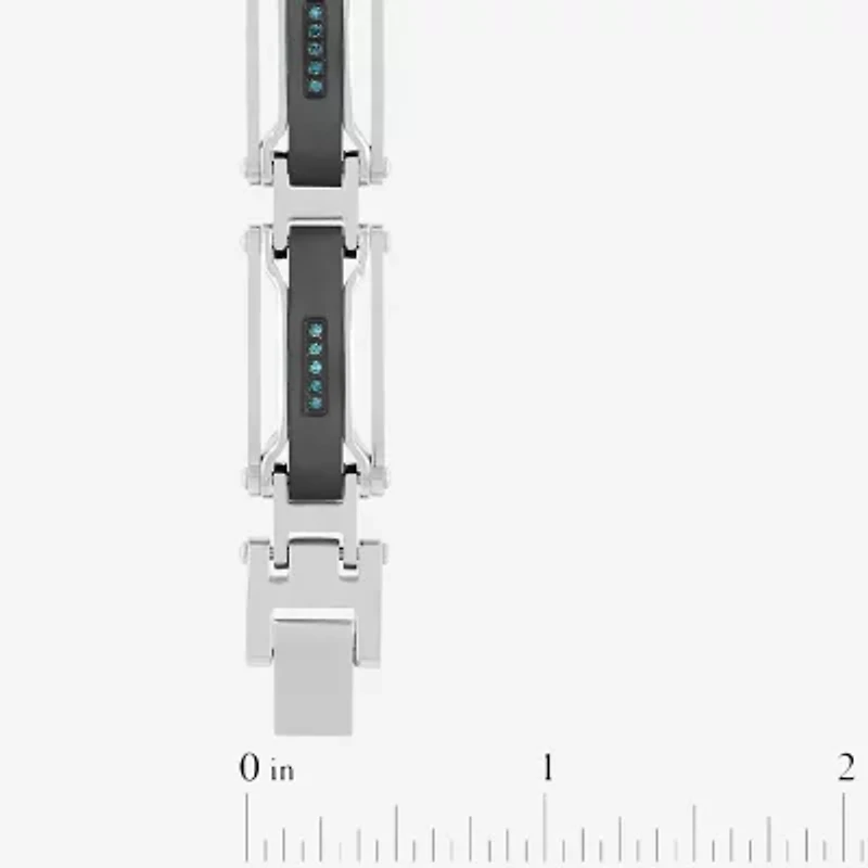 Mens Stainless Steel Solid 8 1/2 Inch Link Bracelet