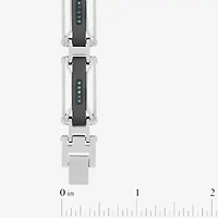 Mens Stainless Steel Solid 8 1/2 Inch Link Bracelet
