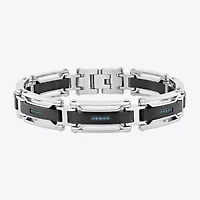 Mens Stainless Steel Solid 8 1/2 Inch Link Bracelet